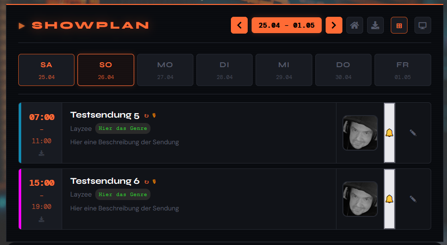 KFM Showplan
